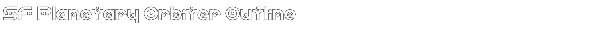 SF Planetary Orbiter SF Planetary Orbiter Outline.ttf font preview